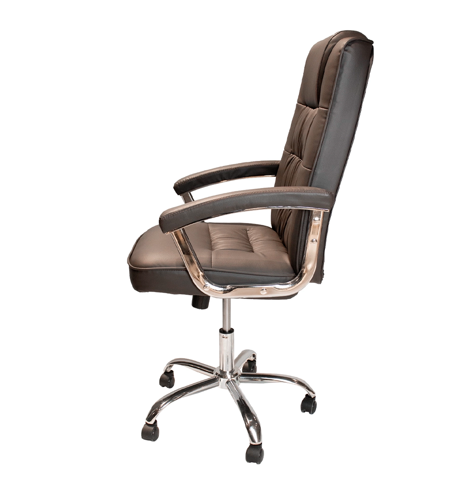 Кресло руководительское LEO CHROME офисное, Brown