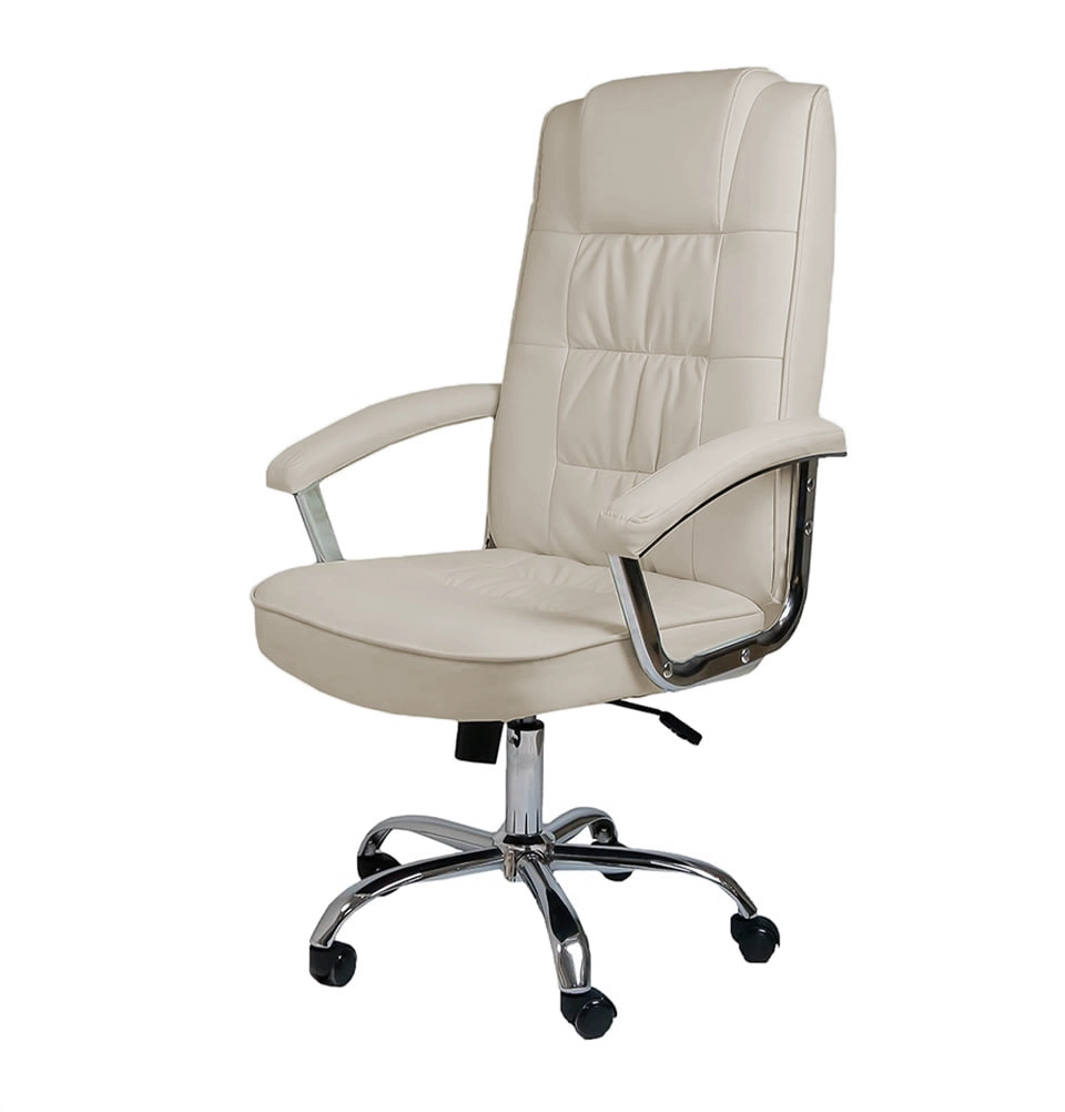 Кресло руководительское LEO CHROME офисное, Beige