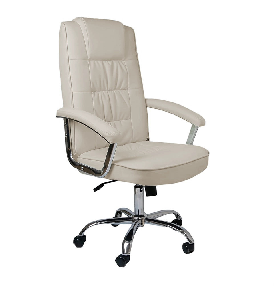 Кресло руководительское LEO CHROME офисное, Beige