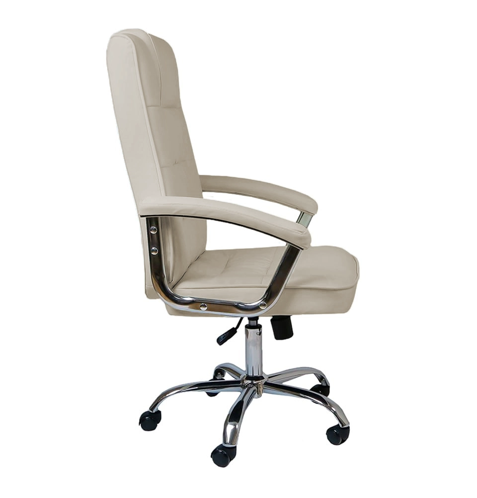 Кресло руководительское LEO CHROME офисное, Beige