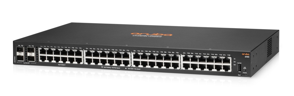 Kommutator Aruba 6100, 24 port, CL4, 4 SFP+, 370 Vt, Switch