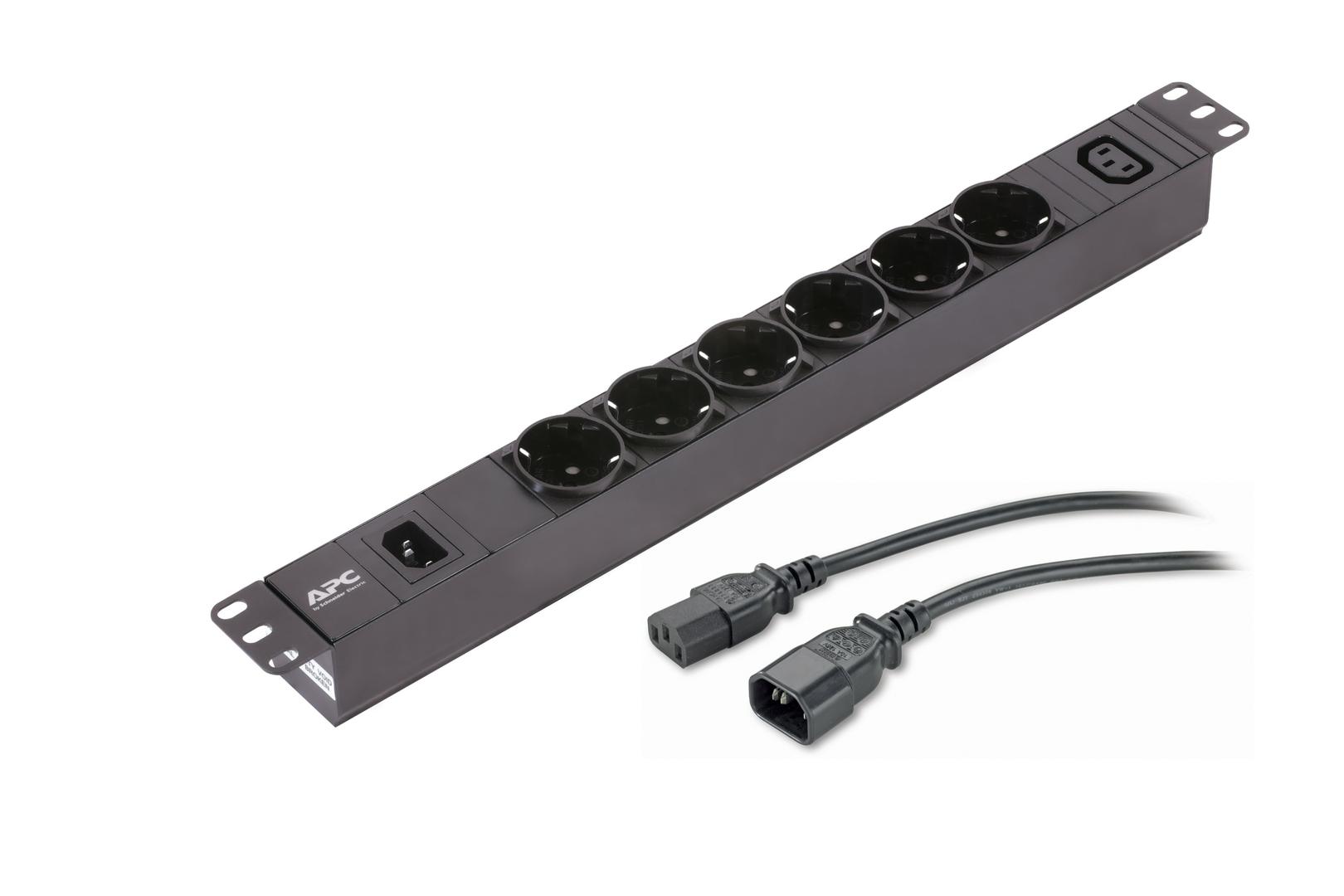 Aksessuar APC EPDU1010B-SCH, Easy PDU, asosiy model, 1U, 10A, 230V, 6 ta Schuko rozetka, 1 ta C13 chiqish