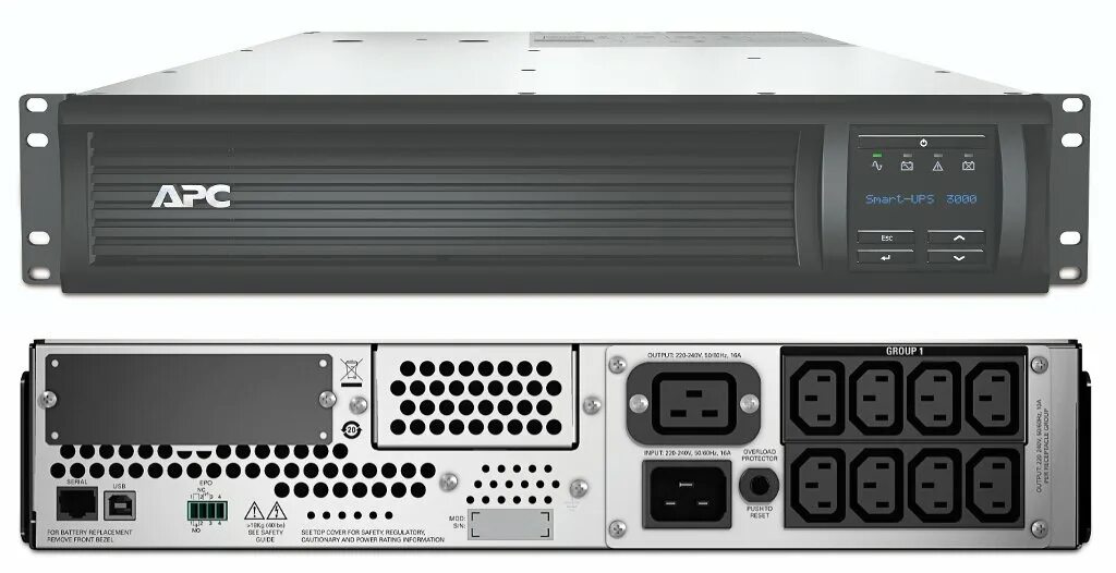 Источник бесперебойного питания APC/SMT3000RMI2UC/Smart/Line Interactive/Rack/IEC/3 000 ВА/2 700 W