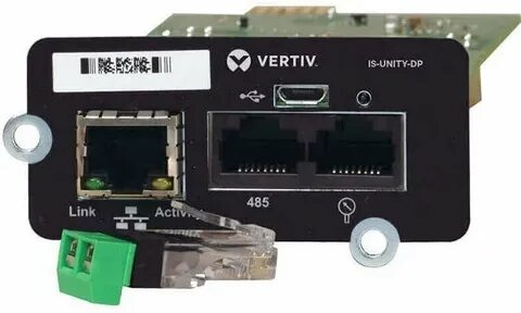 Сетевая карта IS-UNITY-SNMP, для мониторинга Источник бесперебойного питания серии Vertiv GXT3/GXT4 через Web-интерфейс