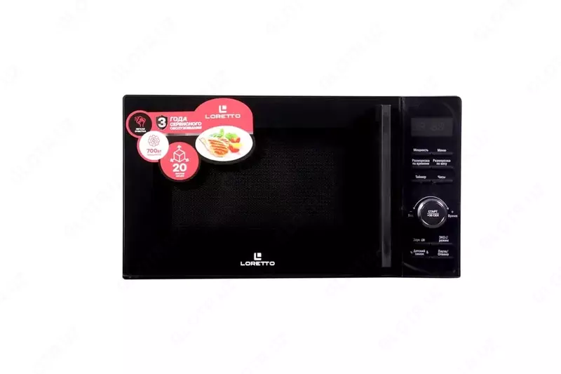 Mikroto‘lqinli pech LORETTO LM2106, Black