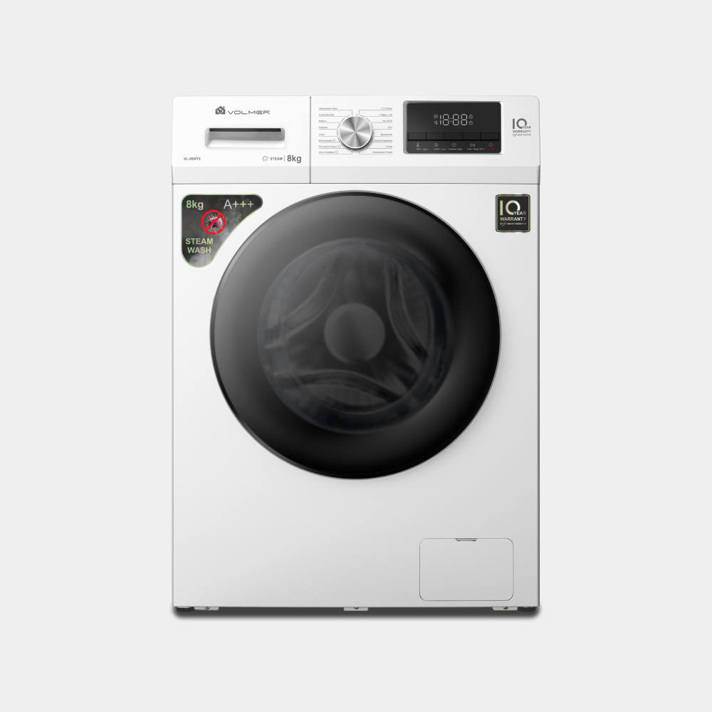 Kir yuvish mashinasi VOLMER VL06WT8 avtomat 8 kg White