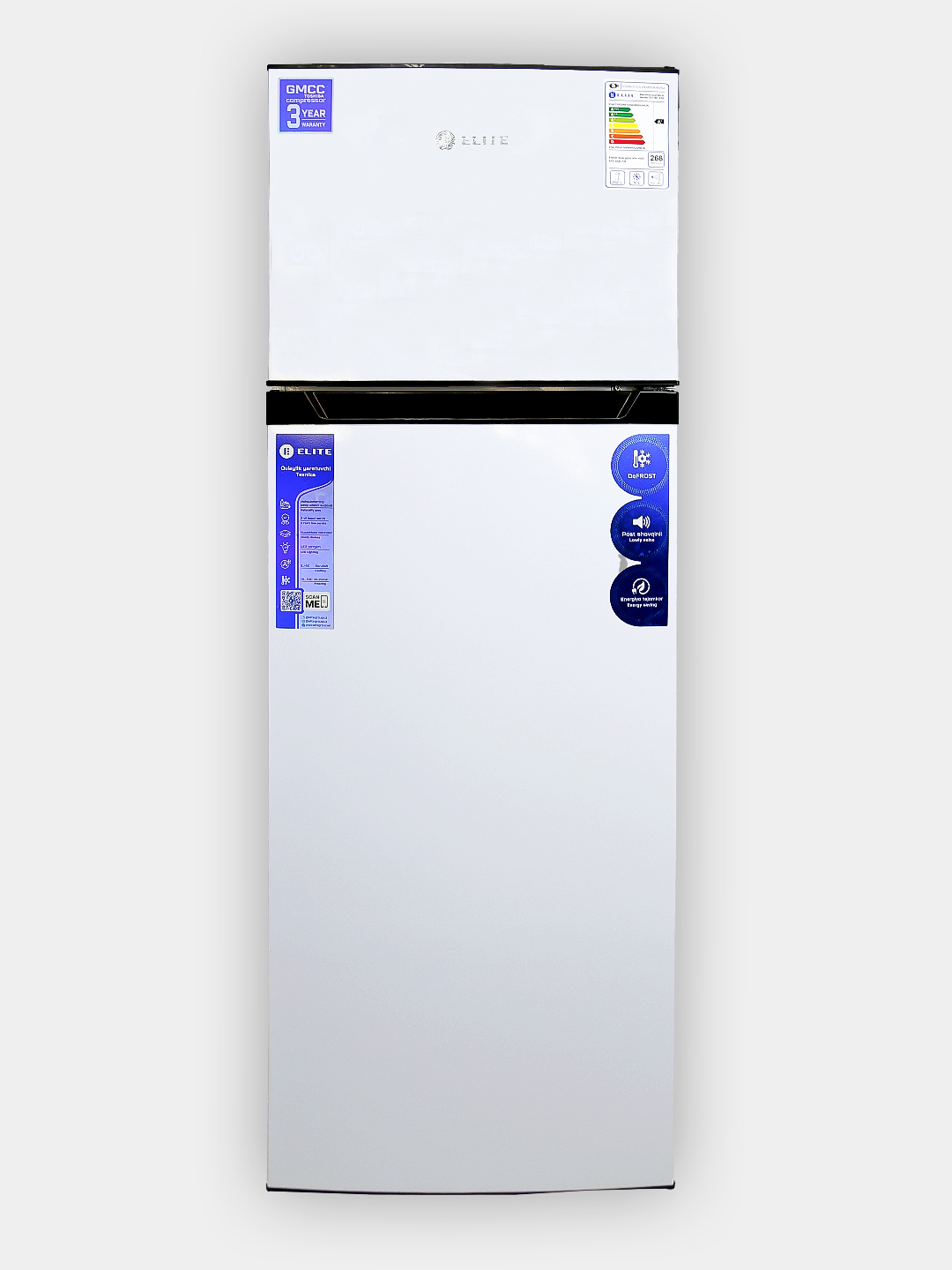 Muzlatgich ELITE RF330, White,  ikki kamerali