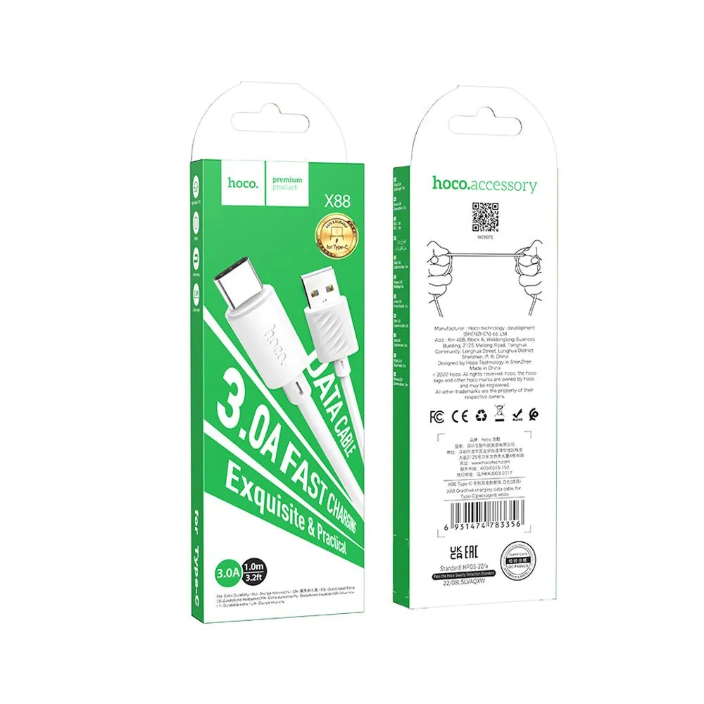 Кабель USB Hoco Type-C X88