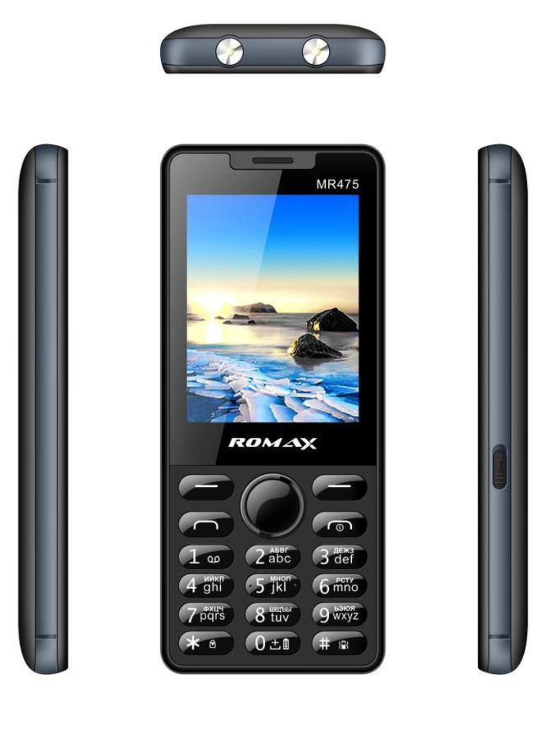 Knopkali telefon ROMAX MR475, 2 ta SIM-karta bilan