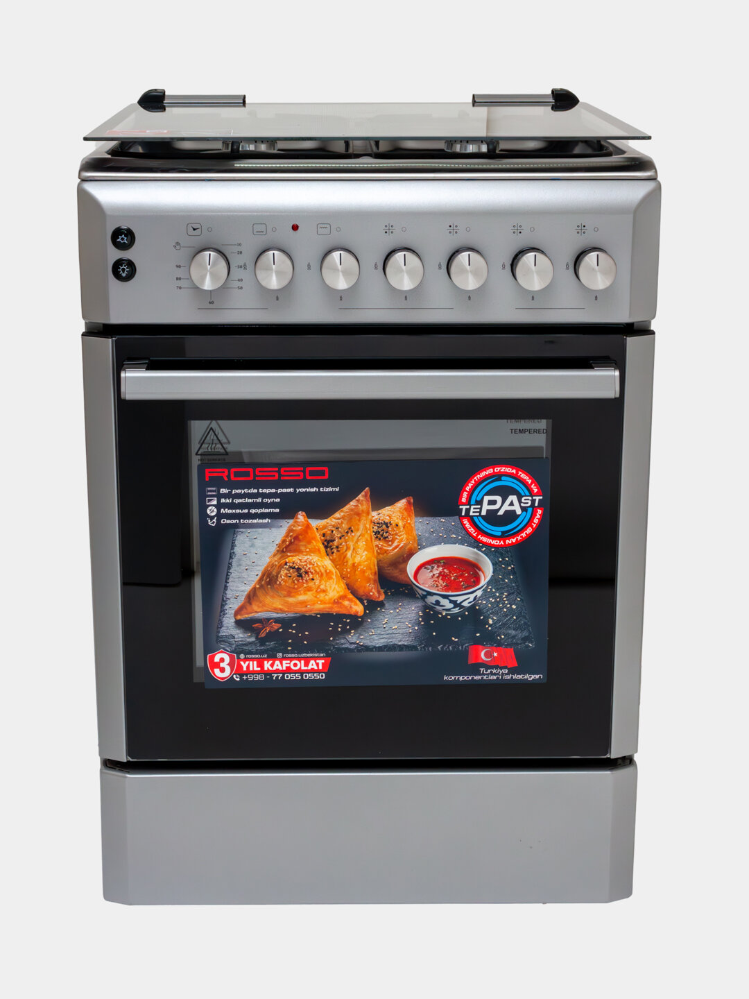 Газовая плита ROSSO KABSA 40 Silver