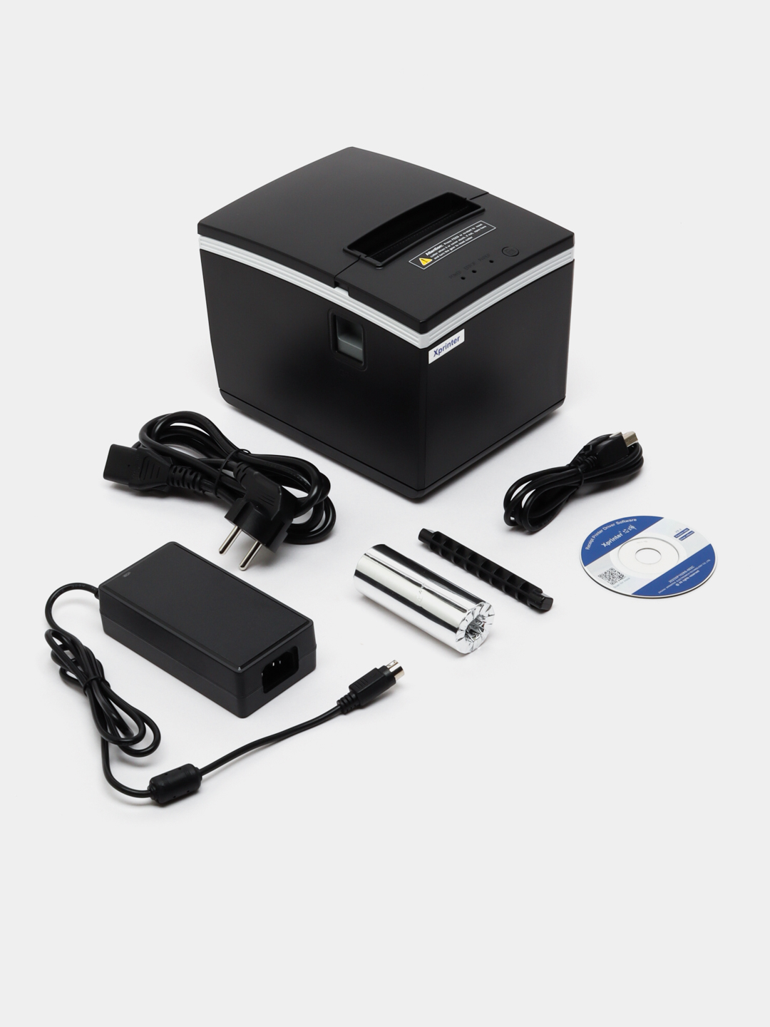 Термопринтер для чеков Xprinter XP-E200L, 80 мм 230 мм/с USB+LAN