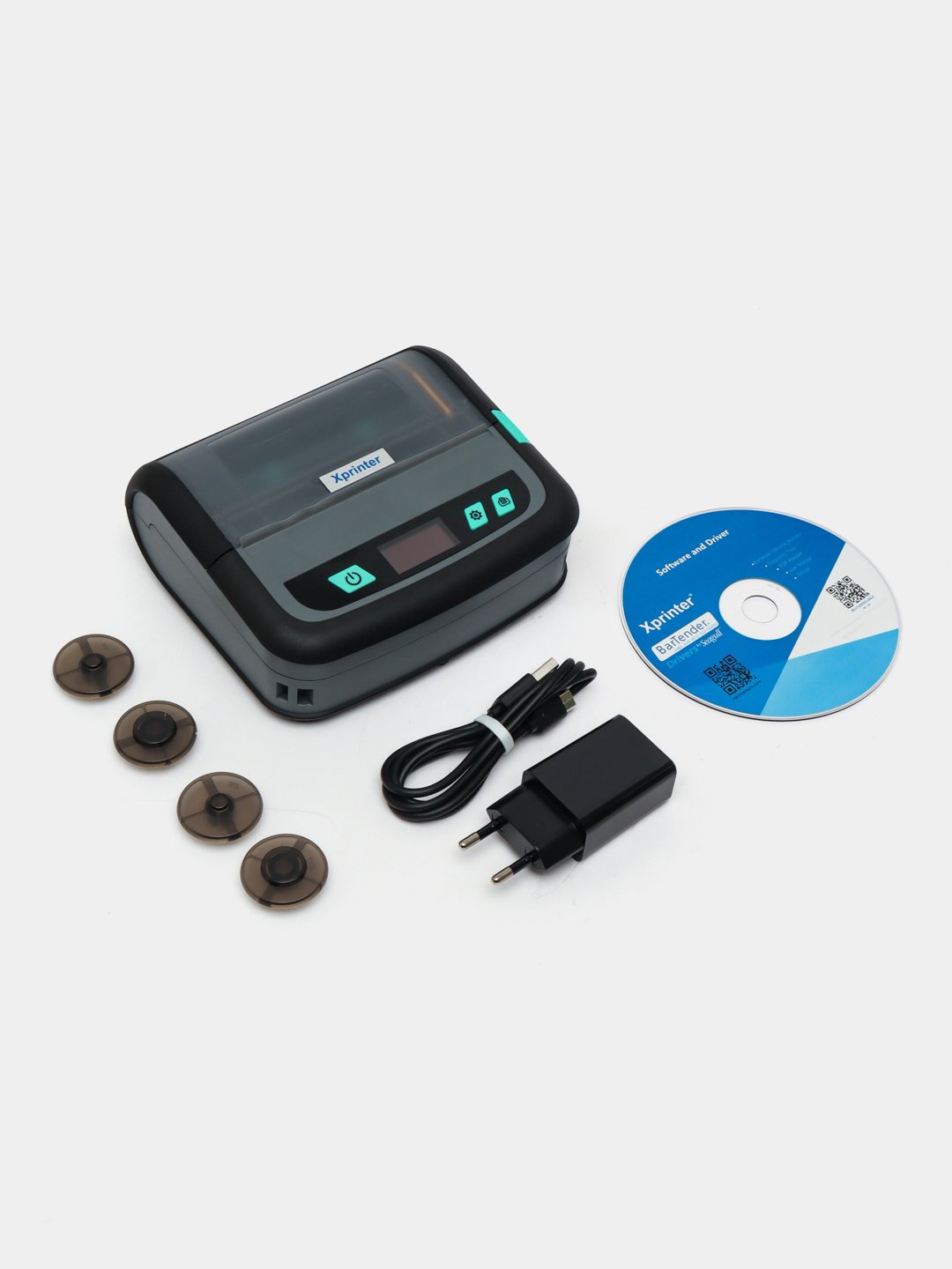 Термопринтер этикеток и для чека Xprinter XP-P441B Portable,100 mm,100 mm/s USB+Bluetooth